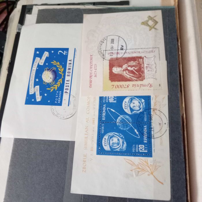 Timbre Romania +Colite+plicuri prima zi