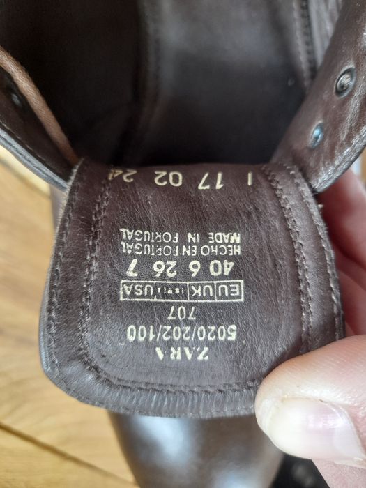 Pantofi zara din piele