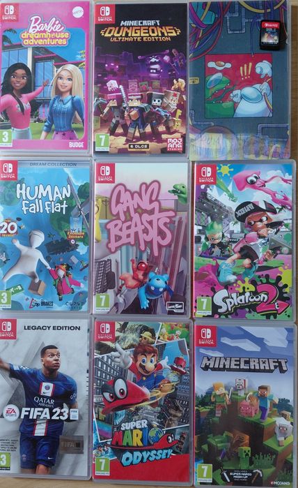 Nintendo switch +13 игри подарък.