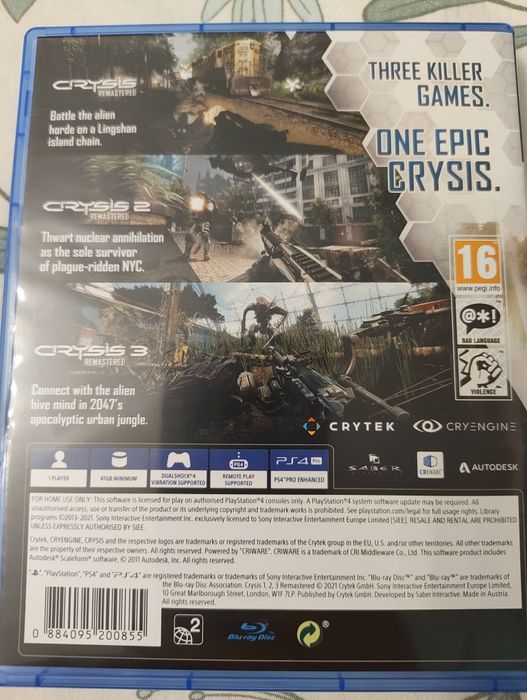 Crysis trilogy remastered ps4