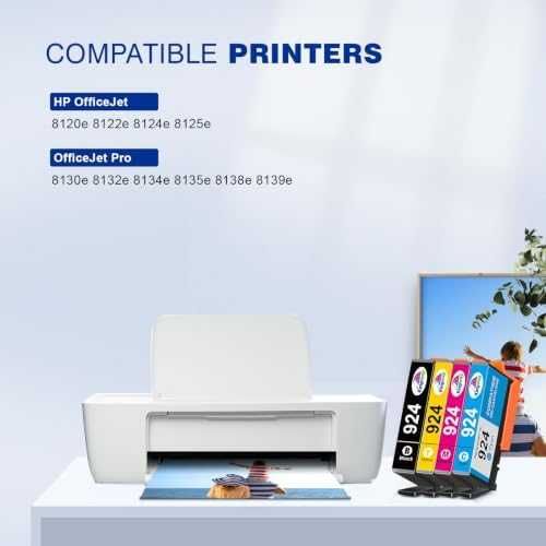 Нови Мастилници HP 924 за OfficeJet Pro 8120e 8122e 8125e 8130e 4 цвята тонер мастило принтер печат