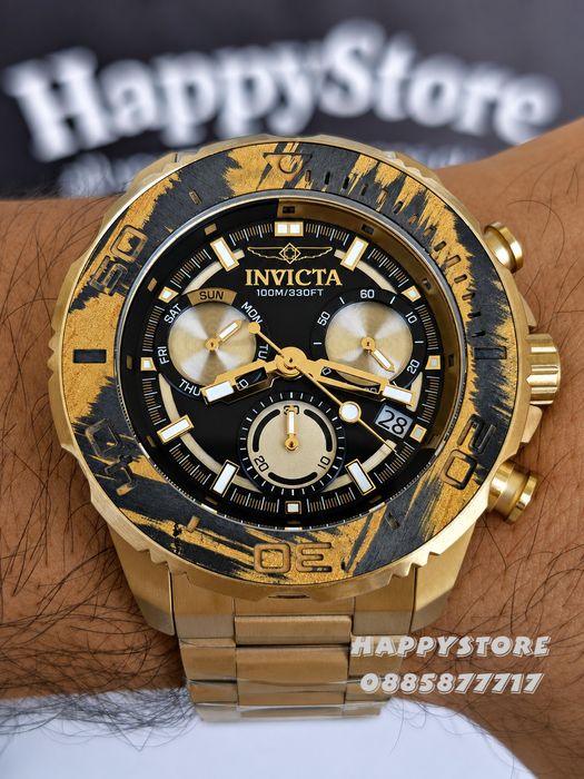 INVICTA Carbon Hawk Gold 48 mm, Инвикта нов мъжки часовник