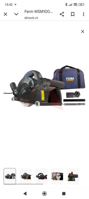 Masina de taiat canale in perete FERM, WSM1008, 1600W, 150mm