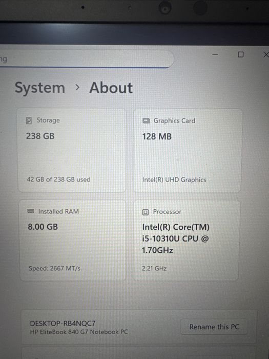 Ноутбук HP EliteBook 840G7 Notebook