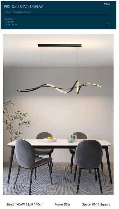 Lampa led aluminiu dining / living ( lustra led )