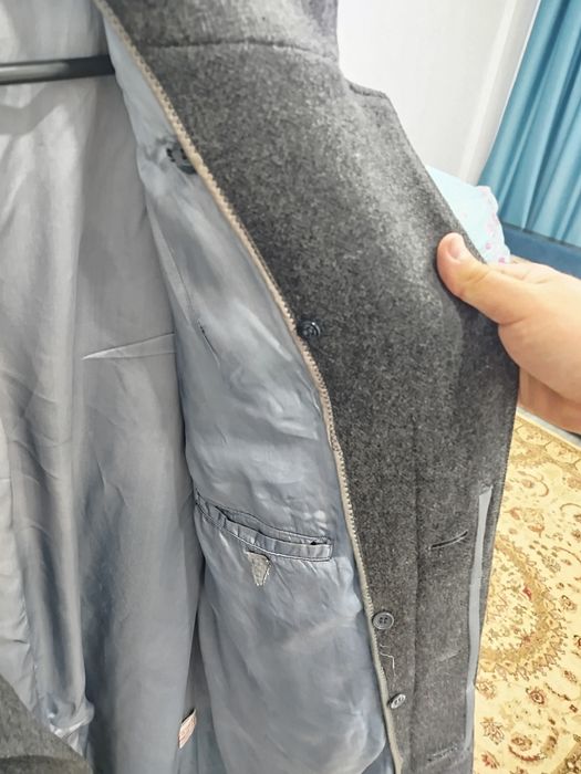 Пальто мужское теплое драповое