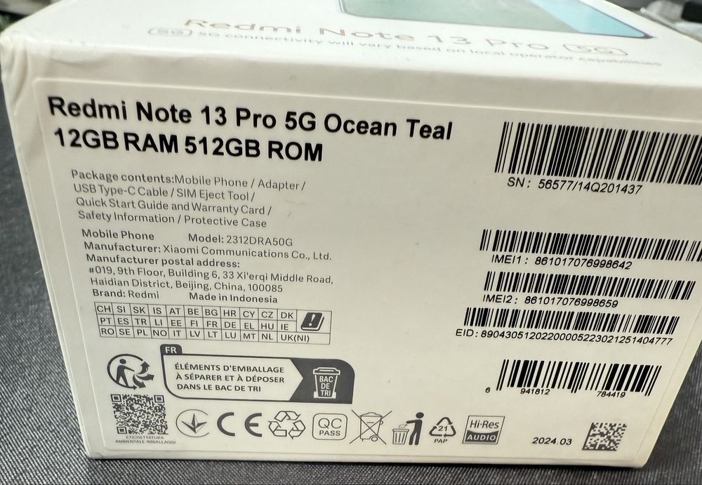 Redmi Note  13 Pro 5G Ocean Teal