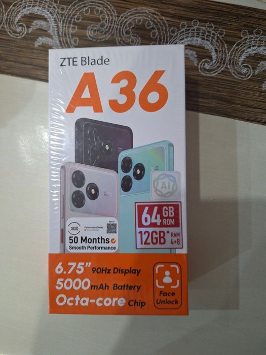 СРОЧНО ПРОДАМ Новый смартфон ZTE Blade A36
