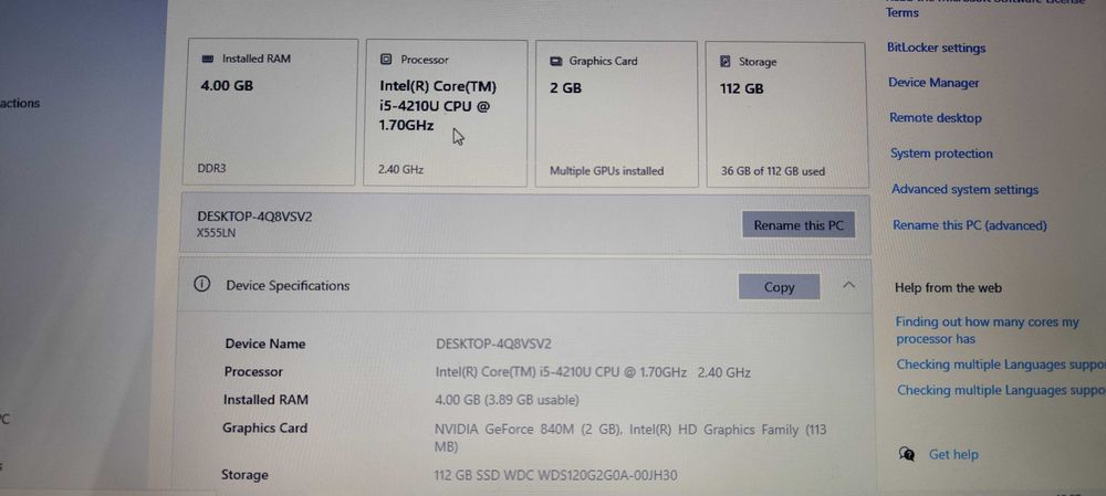 Asus X555LN-Intel i5/4210u