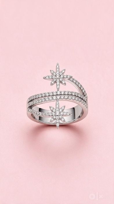 Серебряное кольцо «Звездное небо»