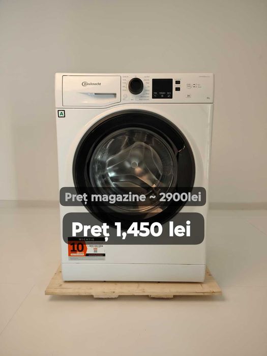 NOU !!! Mașină de spălat rufe Bauknecht 8kg supereco845 B190