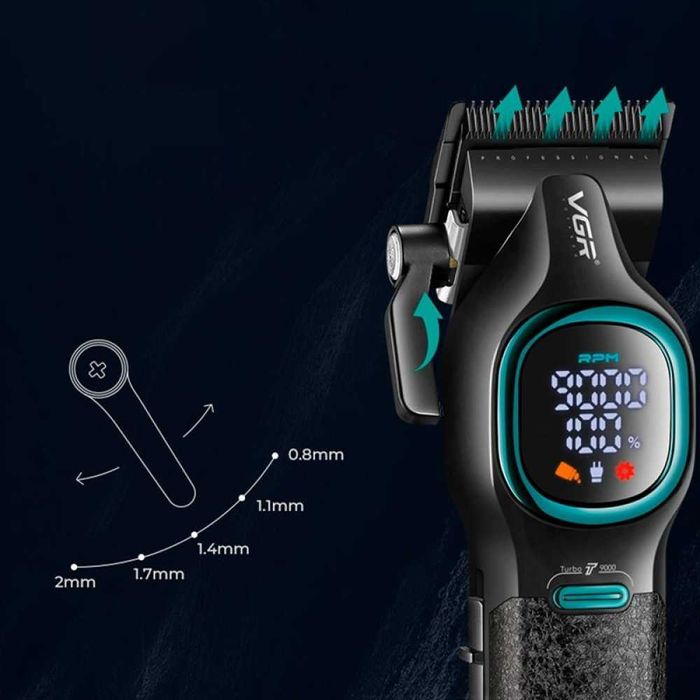 машинка за подстригване + тример VGR V-886 S2 Grip Turbo 9000RPM