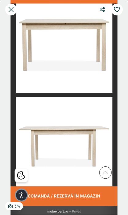 Masa Extensibila Bucatarie( FARA SCAUNE)