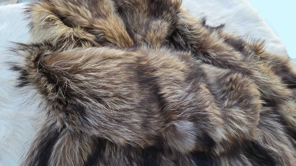 Дамско палто естествен косъм размер М-Л