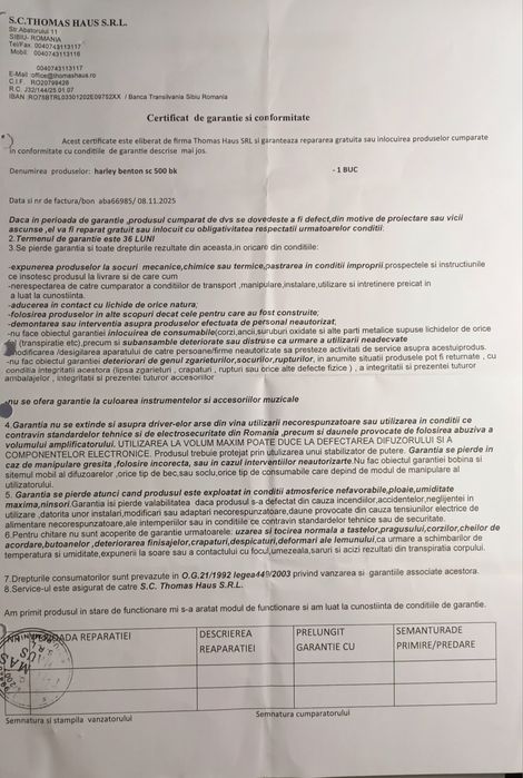 Chitara electrica tip Les Paul Harley Benton