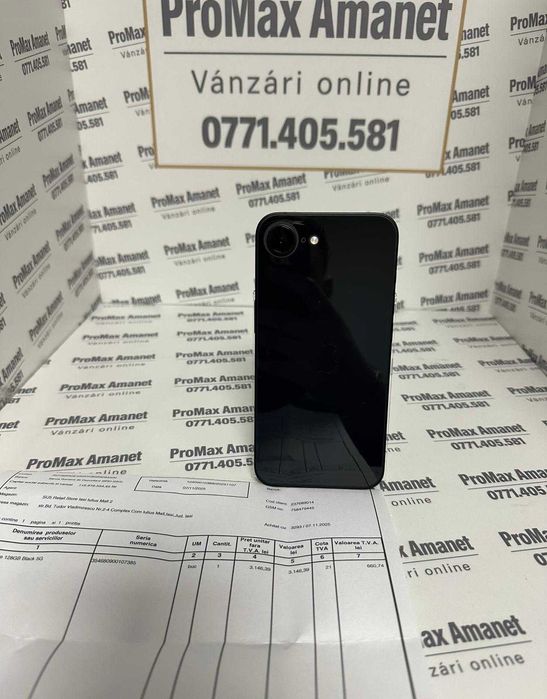 Iphone 16e 128Gb 100% Garantie ProMax Amanet