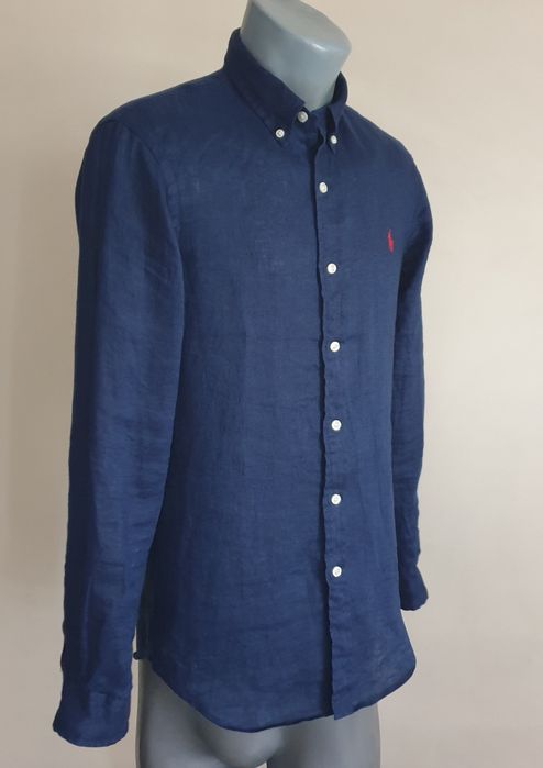 POLO Ralph Lauren Len/ Лен Slim Fit Mens Size S НОВО! ОРИГИНАЛ! Мъжка Ленена Риза.