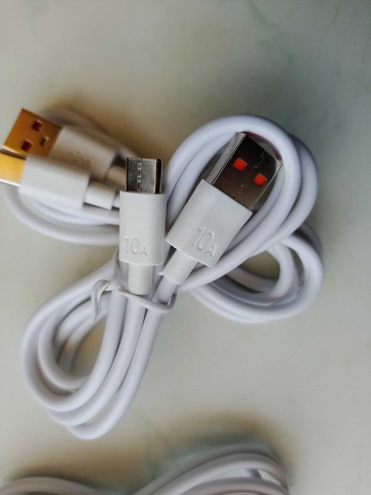 Нови кабели за бързо зареждане Type-C към USB, 10A, дължина 1 метър