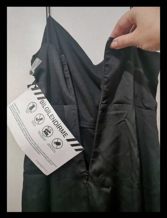 Rochie neagră elegantă de ocazie Trendyol
