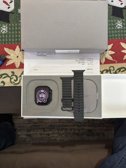 Часовник  apple ultra 2 black в гаранция