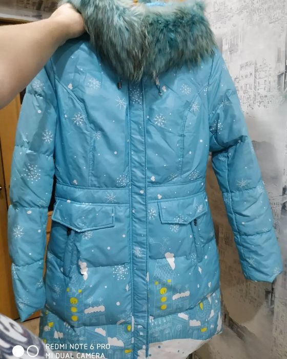 Пуховик натуральный пух перо 44-46 размер