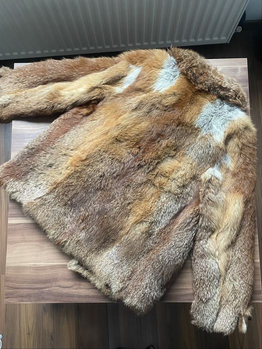 NEGOCIABIL! Haina blana naturala vulpe roscata/ Mar S-M