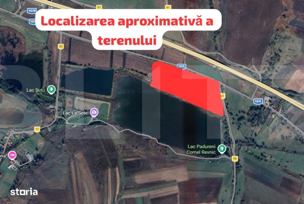 Oportunitate de Investitie - Teren Generos 17.000 mp la Lac Padureni,