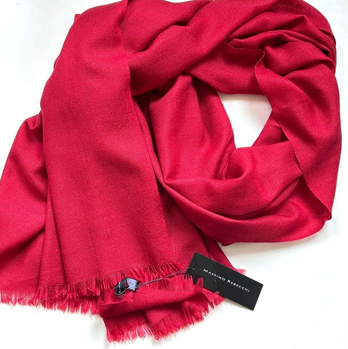 Нов разкошен шал Massimo Rebecchi в наситен малиново червен цвят