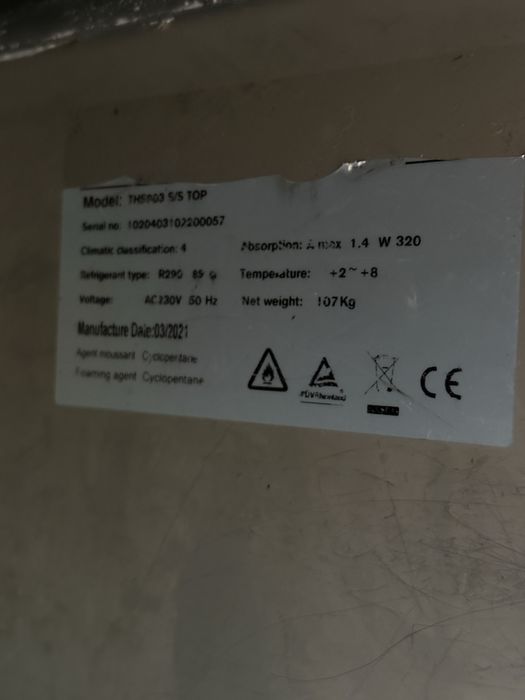 Masa rece inox cu 3 usi Canmac THS903