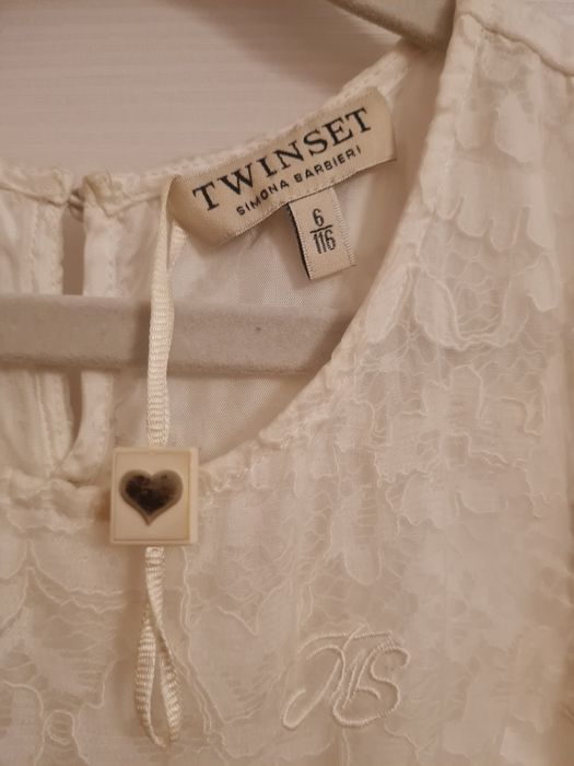 Официални детски рокли р-р 116  с дантела и коприна Twinset и Guess