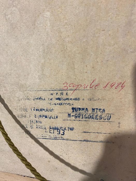 Tablou cu Ramă din Lemn, Litografie Nicolae Grigorescu, Ciobănaș