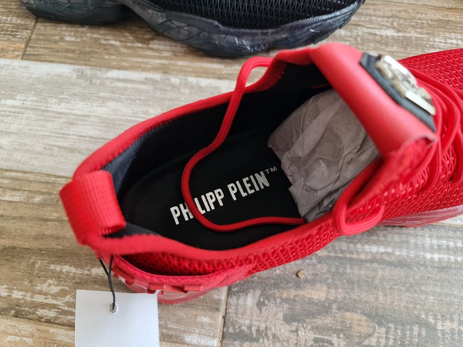 Sneakersi,Adidasi Philipp Plein ORIGINALI,NOI,factura!44-45 Negru,Rosu