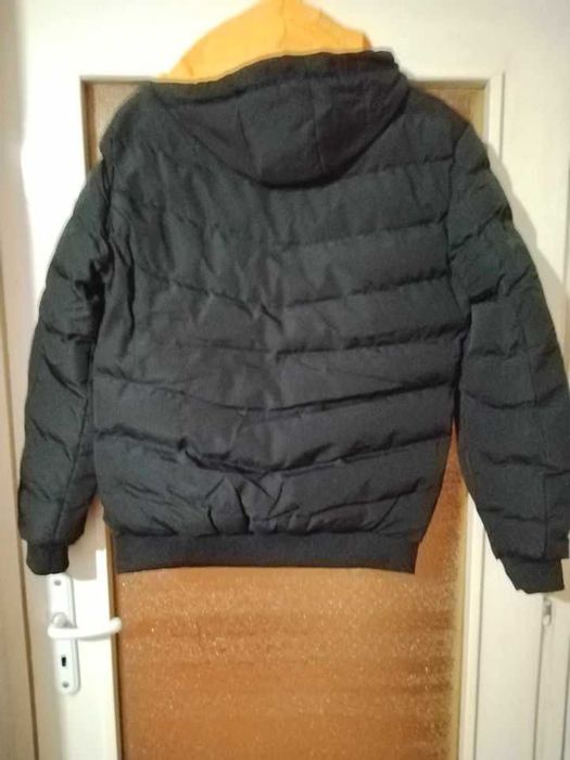 Мъжко двулицево зимно яке с качулка чисто ново