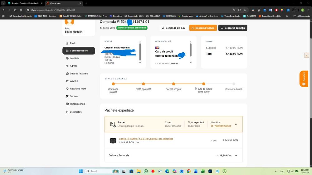 Obiectiv Canon RF 50mm F1.8 STM + Filtru UV NISI Pro Nano + Parasolar