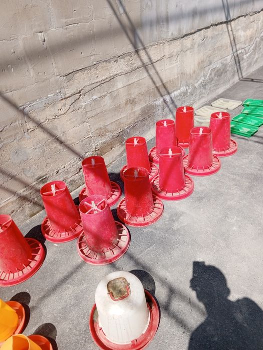 Yem idish va suv idishlar ishlatilgan