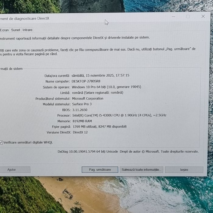 Microsoft Surface pro 3 256Gb