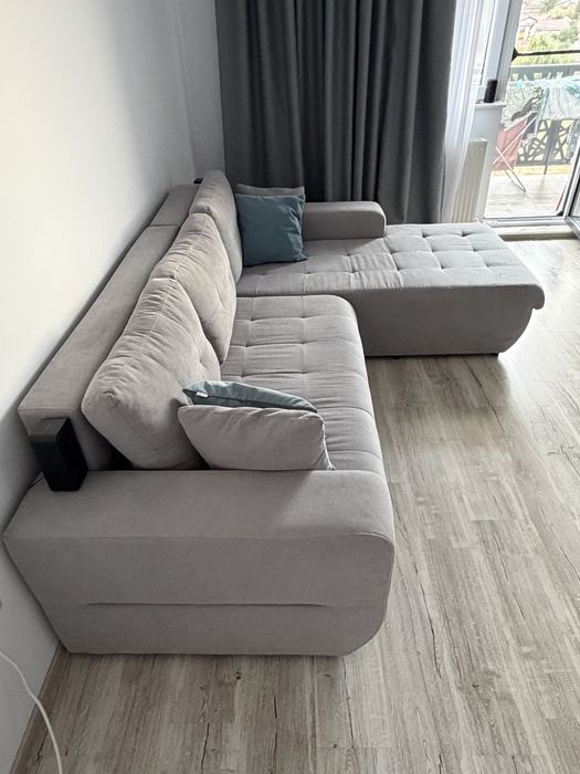 Coltar extensibil RAUL (Mobexpert), cu sezlong pe partea stanga