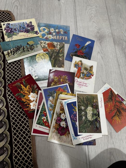 Открытки Ссср на 8 марта