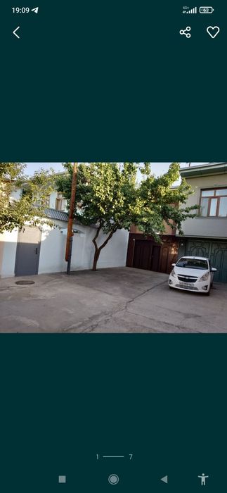 Участка сотилади 1 сотик, 2 этаж, 4 та хона,