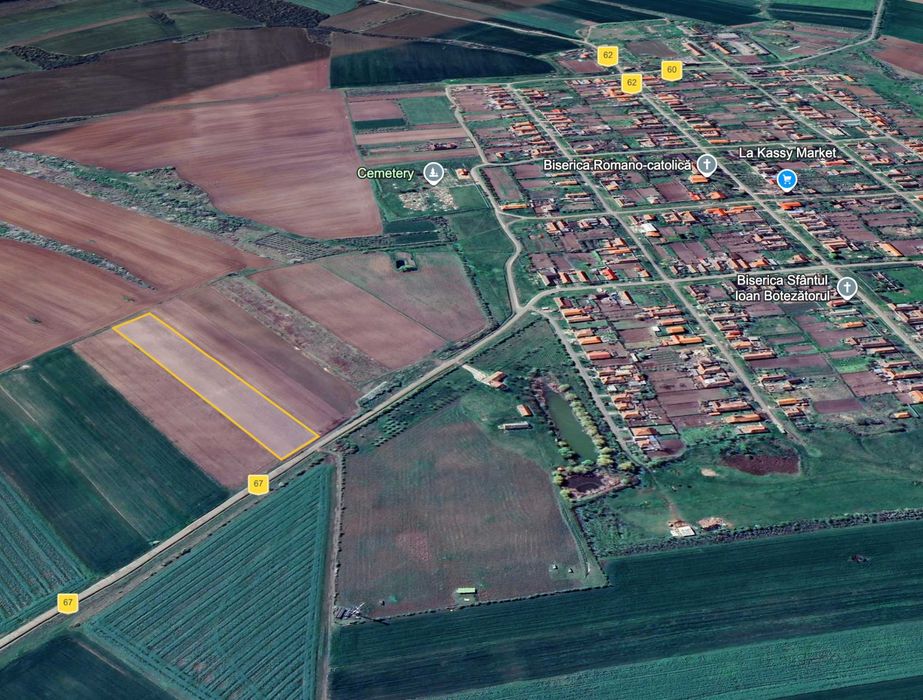 Teren 1.3 Ha - CU pt. Intravilan - Front 44m, Utilități, Ideal Investiție