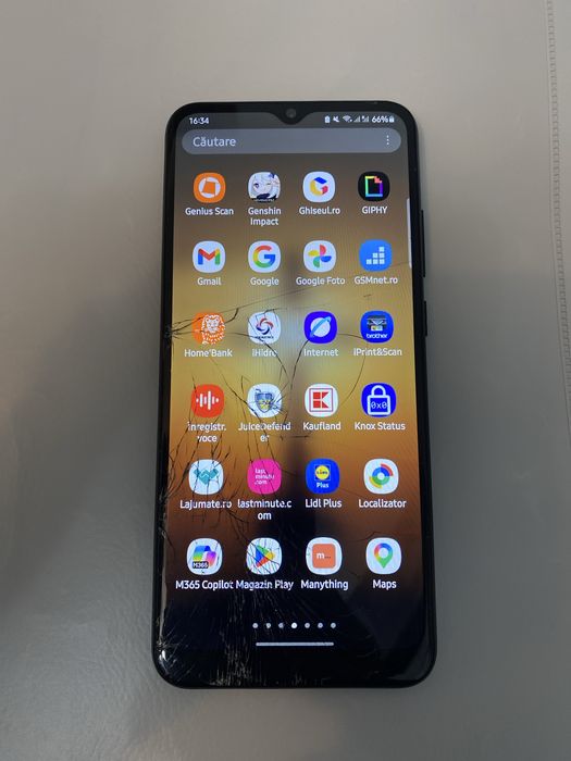 Sticla ecran A03 fisurata placa buna