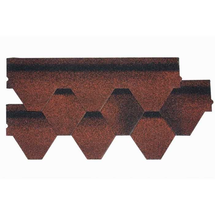 ПРОМО!!! Битумна керемида "пчелна пита" - Червена