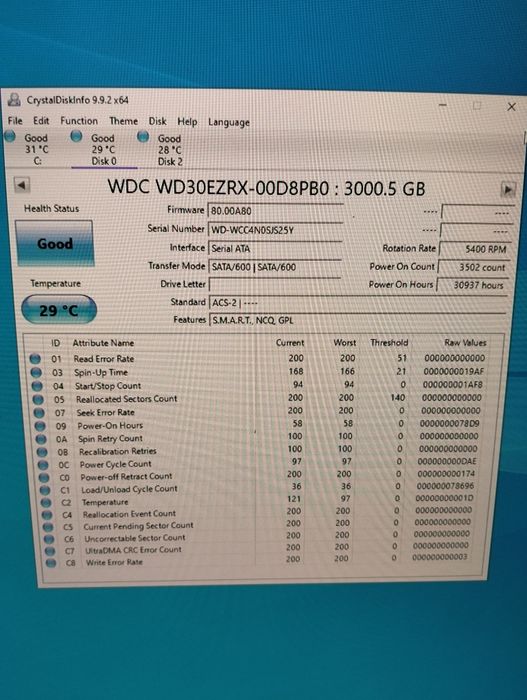 Hard disk Western Digital 3 TB  WD30EZRX
