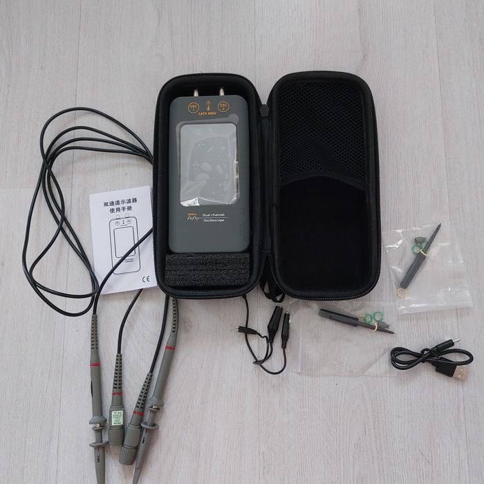 Преносим Двуканален Дигитален Осцилоскоп BSIDE 50MHz, Тъчскрийн + Сигнален Генератор (Идеален за Автодиагностика и Сервизи)