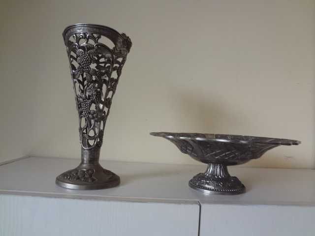 Метална ваза + купа от Германия