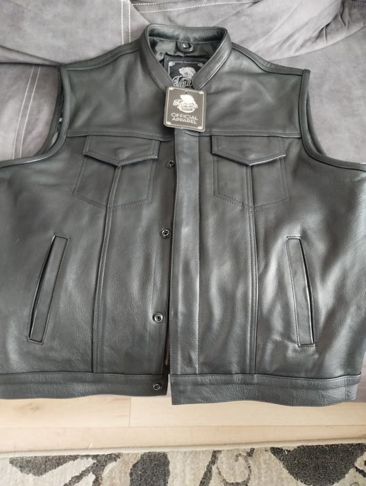 Vesta moto tip SOA de piele de înaltă calitate