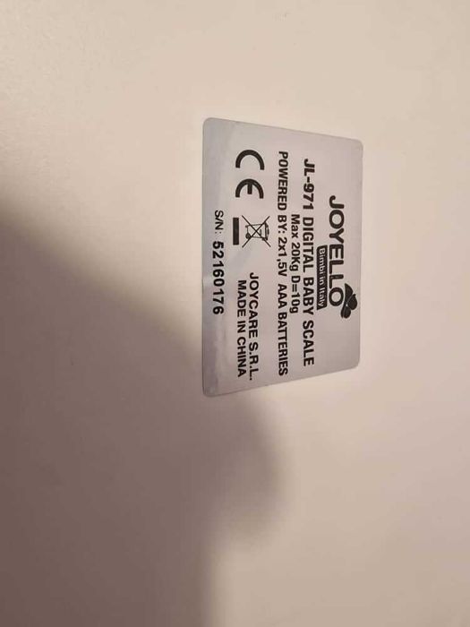 Cântar digital pentru bebeluși Joyello JL-971