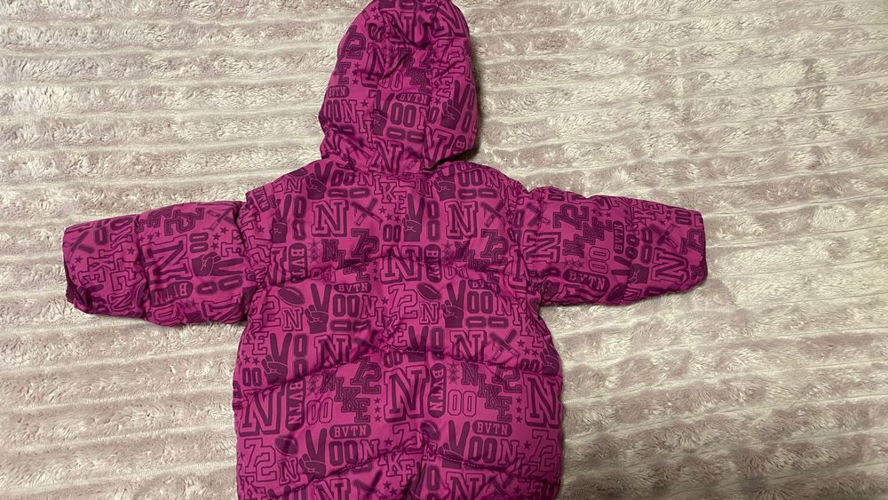 Оригинално зимно яке Nike р-р 80-86 лилаво за момиче