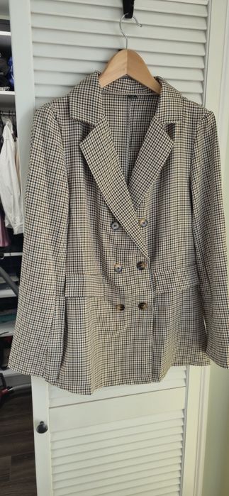 Сако/блейзър MANGO р-р L, TOM TAILOR р-р L,сако (розово), сако (кафяво) каре