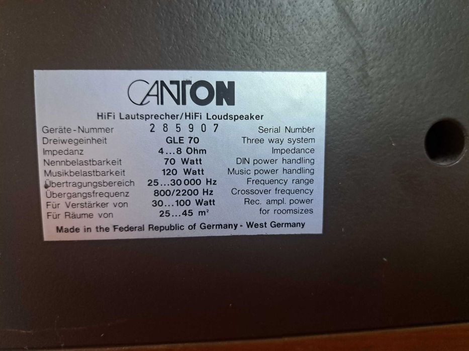 Тонколони CANTON GEL 70